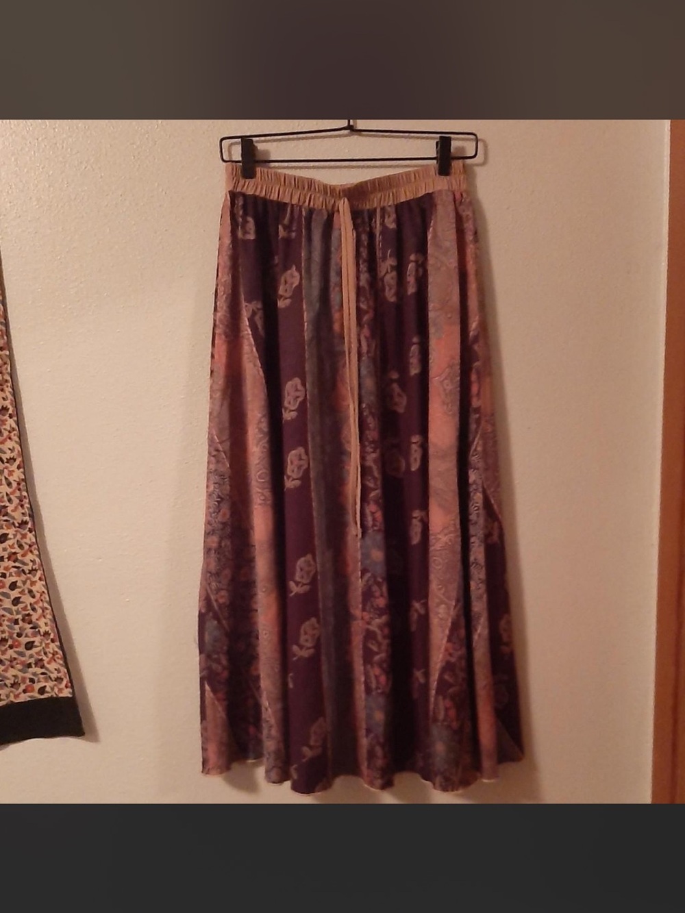 ROMWE Floral Panel Maxi Skirt